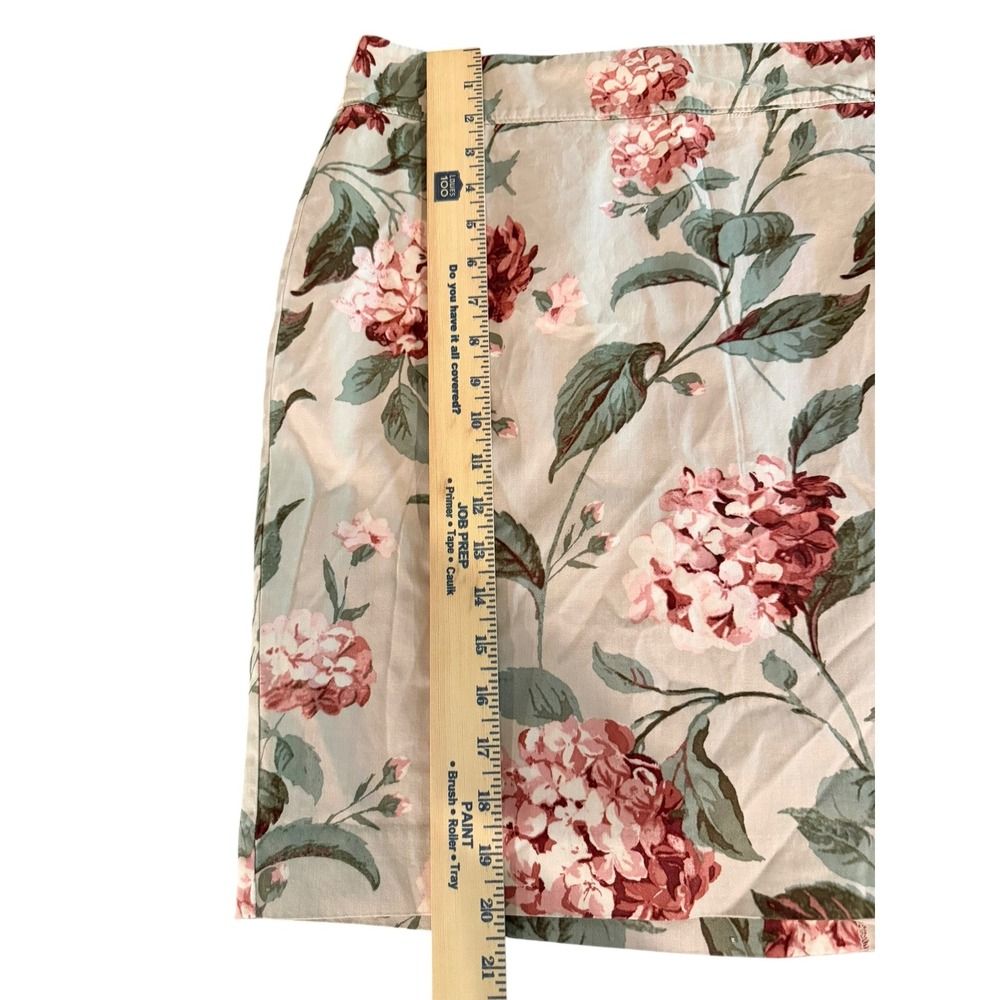 Ann Taylor Loft Floral Print Hydrangea Skirt Sz 12 Cotton Cottagecore Coquette - Picture 4 of 9